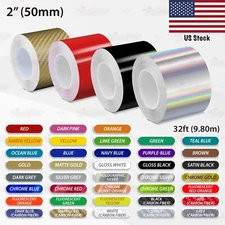 2" Roll Vinyl Pinstriping Pin Stripe Solid Line Car Tape Decals Stickers 50mm