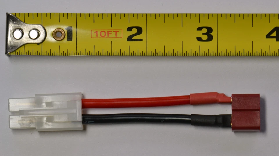 3 Pack: 3 Tamiya Male to Female T-Plug (Deans' Style) Adapters w/ 5CM 14awg Wire - Image 3 of 4