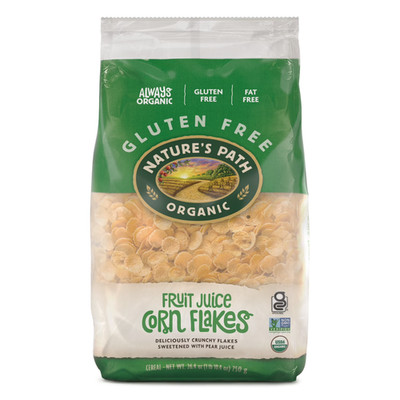 Nature's Path Organic Breakfast Cereal, Fruit Juice Sweetened Corn Flakes, 26.4o
