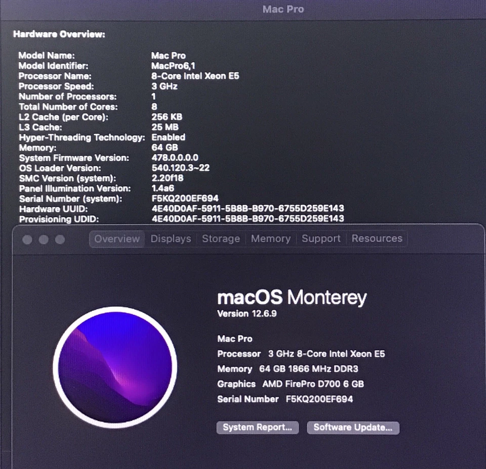 2013 Apple Mac Pro A1481 Xeon E5-1680v2 3GHz 64GB RAM 1TB HDD - Image 2 of 4