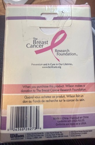 Wilson Hope Golf Ball 6 Pack Breast Awareness Special Pink And Lavender - Picture 4 of 8