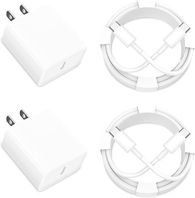 4 Pack 20W USB-C Fast Charger Adapter for iPhone 17/17 Pro 6FT Cable