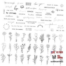 Realistic Temporary Tattoos - 60 Sheets Tiny Removable Tattoos - 30 Small Rose