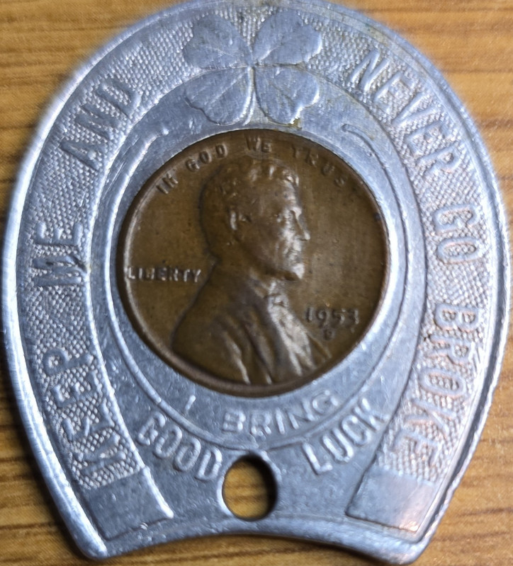 Harry C. Brown Brewer Co Buffalo Horseshoe Token w/ 1953 Wheat Cent Copper