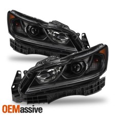 For 2016-2017 Honda Accord Lx Sedan Projector Black Headlights Pair Leftright