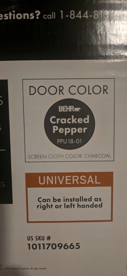 Andersen Luminaire Retractable Screen Door Universal  32-36” X 80”  - Image 3 of 4