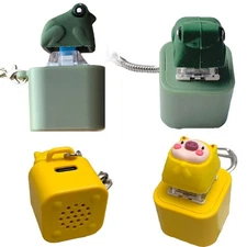 Cute--Croaking Frog Keychain,Rechargeable Stress-Relieving Clicky Keyboard