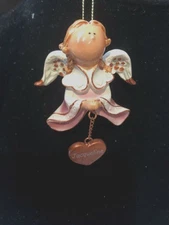 Pink Jacqueline Prayer Angel Orn by the Encore Group made by Russ Berrie NEW