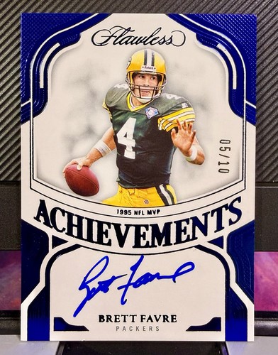 2025 Panini Flawless Brett Favre Achievements Auto Sapphire #/10 Packers