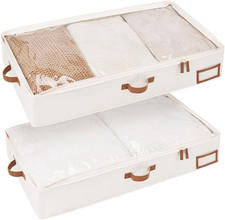 Large under Bed Storage Containers with Handles and Label Holder, 2 Pack Ultra-T