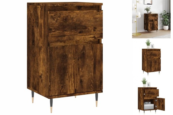 Sideboard Anrichte Schrank Lowboard Wohnzimmer RäUchereiche 40X35X70 Cm Spanplat-image