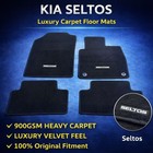 Premium Carpet Car Floor Mats 900GSM Luxury for Kia Seltos 2019 - Current