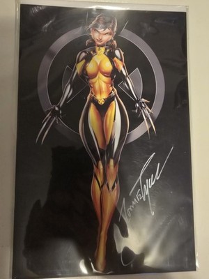 WHITE WIDOW #4 X-23 BLACK YELLOW SUIT VARIANT SIGNED JAMIE TYNDALL W/ METAL COA