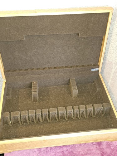 Vintage Holz Besteck Kantine leer Aufbewahrungsbox mit Flexfit Innenausstattung - Bild 2 von 3