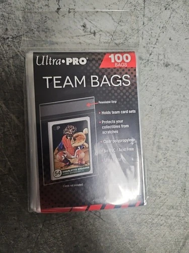 100 Pack ULTRA PRO RESEALABLE TEAM BAGS BRAND NEW