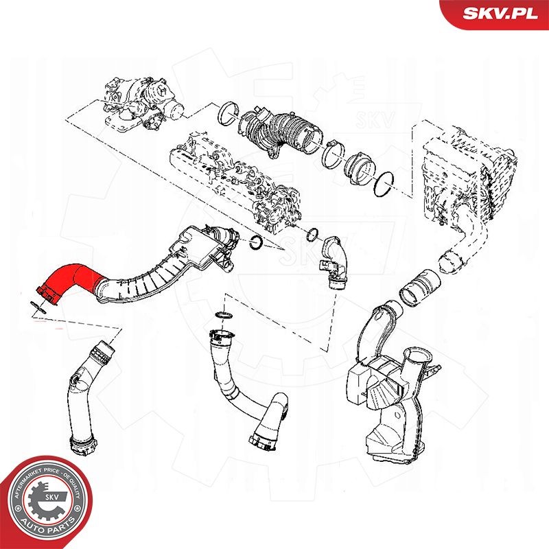 Für SKV GERMANY 54SKV072 TURBINE HOSE 54SKV072 / # 1888 RENAULT MEGANE III 1.4