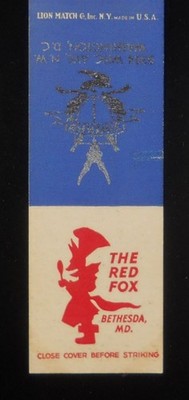 1940s? DRESSED RED FOX CHEF The Red Fox Silver Fox Washington DC Bethesda MD MB