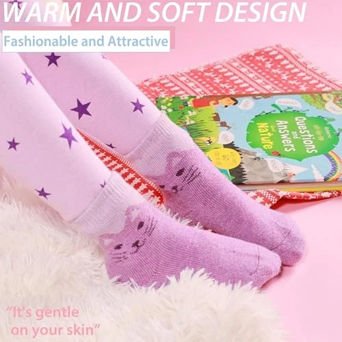  Calcetines de senderismo de lana merino para niños pequeños niños niñas cálidos 1-3T gato (6 pares) Foto 4 de 4