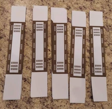 Currency Bands/Straps $5,000 Brown 50ct