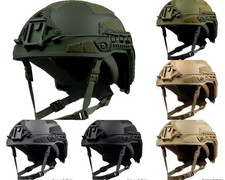 Casco tattico balistico caimano antisommossa ABS taglio alto taglia L per testa 59~61 cm