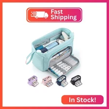 HVOMO Pencil Case Large Capacity Pencil Pouch Handheld Pen Bag Cosmetic Gift for