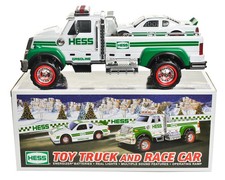 RARE VINTAGE 2011 Hess Toy Truck And Race Car New In Original Box Collectible