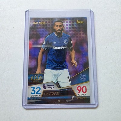 Cenk Tosun #'d /50 Everton SSP - Topps Match Attax Ultimate 2018-19 Karte Nr.40