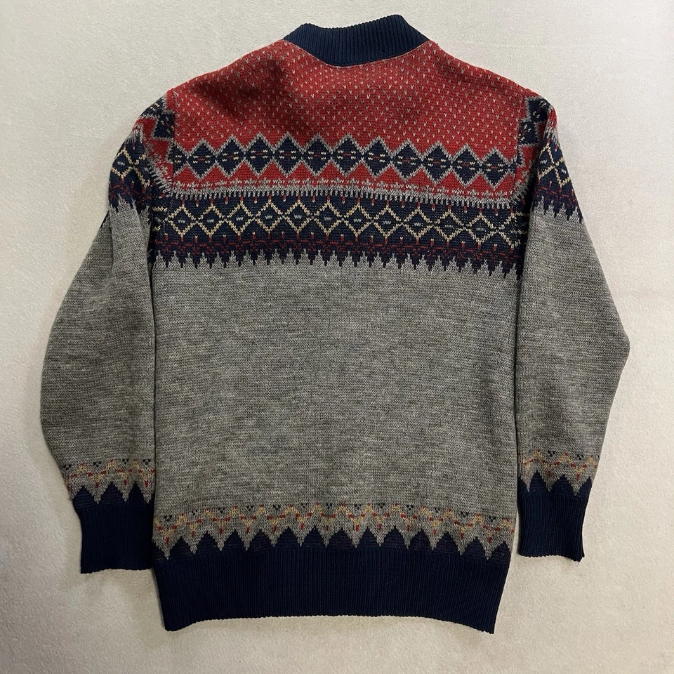 Vintage Lobo by Pendleton Sweater Men’s Size Large Gray Aztec Pattern USA 90s - Image 2 of 4