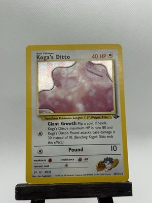 Koga's Ditto 10/132 WOTC Gym Challenge Rare Unlimited Holo Holo