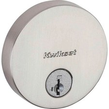 Kwikset 258 RDT 15 Satin Nickel SmartKey Low Profile Single Cylinder Deadbolt