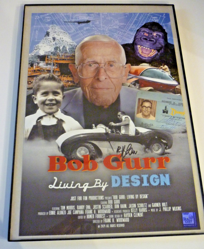 DISNEY BOB GURR  SIGNED POSTER LIVING BY DESIGN MOVIE PREMIERE DISNEY HISTORY!