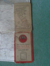 CLOTH Ordnan Sur Map Salisbury 1940 Bulford, Stonehenge, Avebury, Devizes, Imber