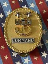 Authentic Vintage U.S. Navy Master Chief Petty Officer "COMMAND" Badge MCPO E-9