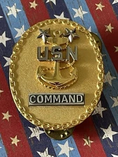 Authentic Vintage U.S. Navy Master Chief Petty Officer "COMMAND" Badge MCPO E-9