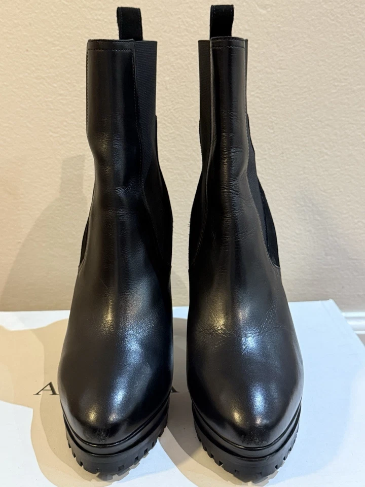 Botín AllSaints Sahara Chelsea Tacón Plataforma Puntiagudo Negro Talla 8 Foto 3 de 4