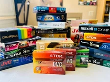 LOT OF NEW/SEALED! Blank Video Tapes! 8MM/DVC/VHS-C - $2 AND UP!