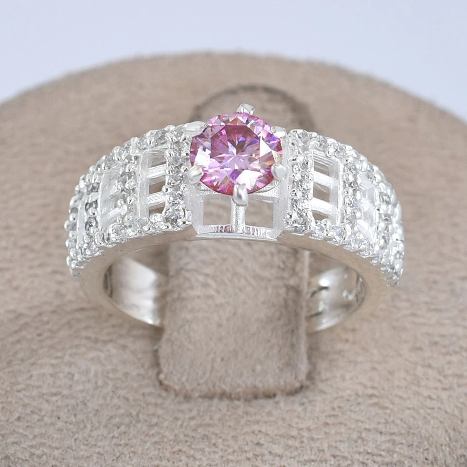 Certified Hot Pink Diamond Men's Ring-Amazing Luster - No Tariff - Image 3 of 4