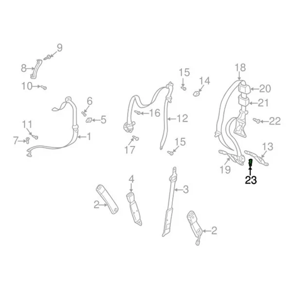 For Ram 1500 2019-2024 Mopar 06506600AA M12x1.75x41.5 Pan Head Screw - Изображение 3 из 3