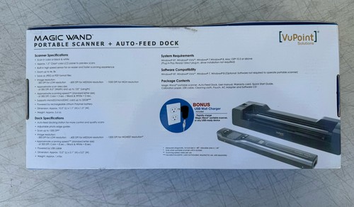 VuPoint Magic Wand Portable Handheld Scanner and Auto Feed Dock PDSDK-ST470BU-VP - Picture 2 of 4