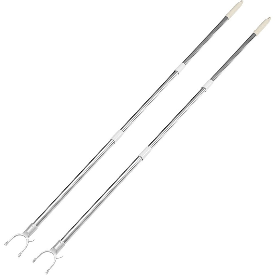 Heavy Duty Telescopic Washing Line Extending Clothes Line Prop Pole Support 2.4M - Foto 3