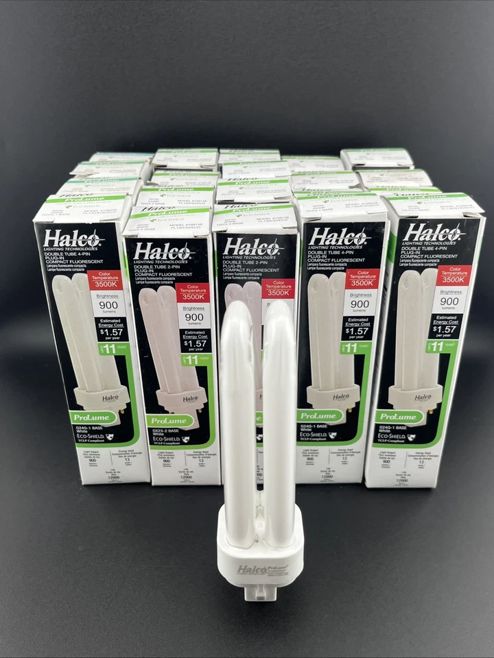 20 PACK PL13D/E/35/ECO 4-Pin (GX24Q-1 Base) 3500K 900-Lumens T4 13W HALCO - Image 2 of 4