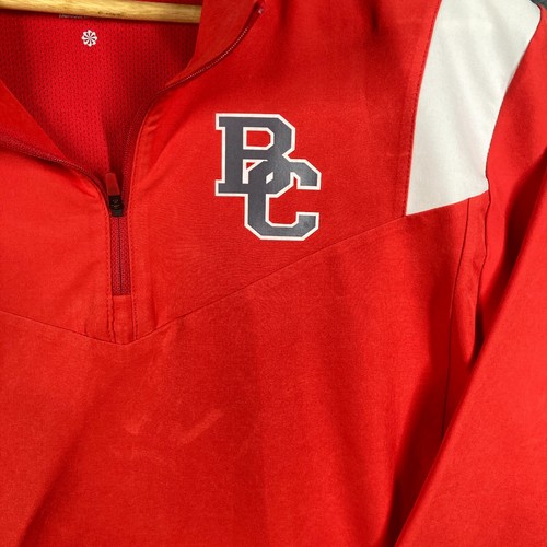 Nike 1/4 Zip Pullover Jacket Red BC University Athletic Breathable Sz Small - Picture 3 of 8