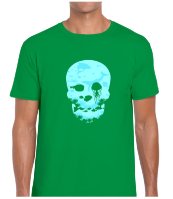 Dead Sea Skull Cool Naval Navy Marine Design Ocean Unisex T-Shirt