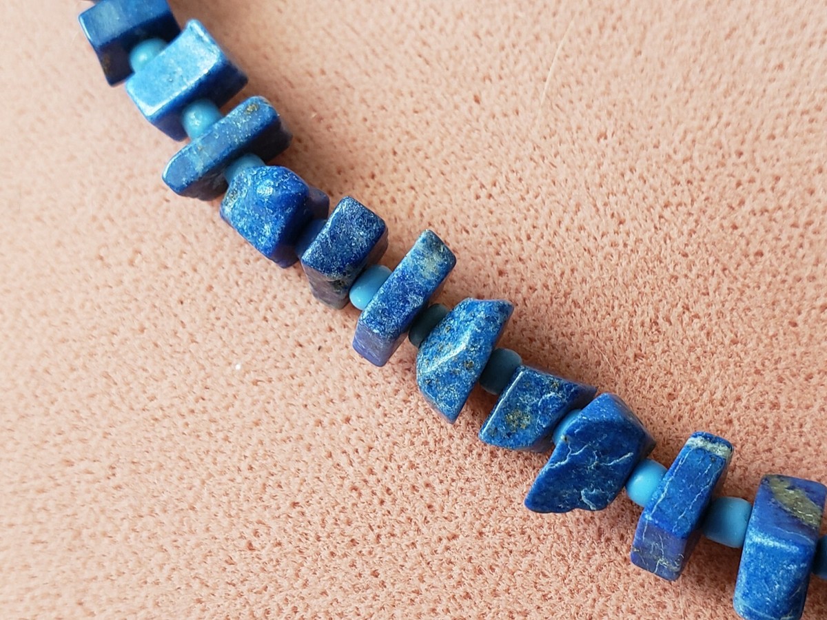 ☆ Lapis ☆ GENUINE * LAPIS STONE * NECKLACE 17