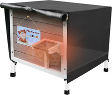 Cozy Insulated Outdoor Cat House with Cover for Winter  Feral Cats