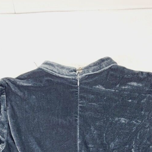 Listicle Velvet Dress Size Medium Gray Blue Long Sleeve - Picture 10 of 12