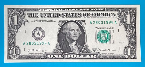 28 March 1994 : A 28031994 A BIRTHDAY Note $1 One Dollar Bill *UNC* - Picture 2 of 3