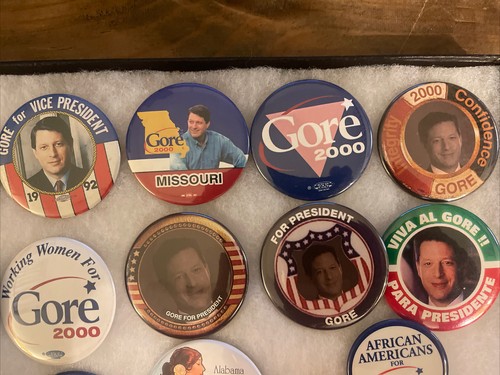 Al Gore Presidential campaign pinback BUTTONS 37 - Picture 4 of 7
