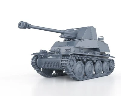 WARGAMEZONE WWII GERMAN - MARDER III 7,62cm Pak 36 - 1/56 1/72 1/87 1/100 3D PRINTED