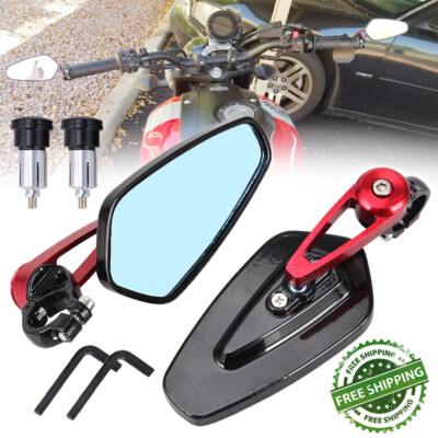 Universal 7/8" Handle Bar End Rearview Side Mirror For Motorcycle - Foto 9